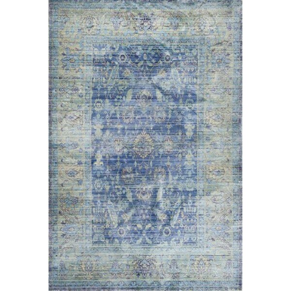 Safavieh Valencia Power Loomed Rectangle Rug- Blue - Multi- 4 x 6 ft. VAL123M-4 - main